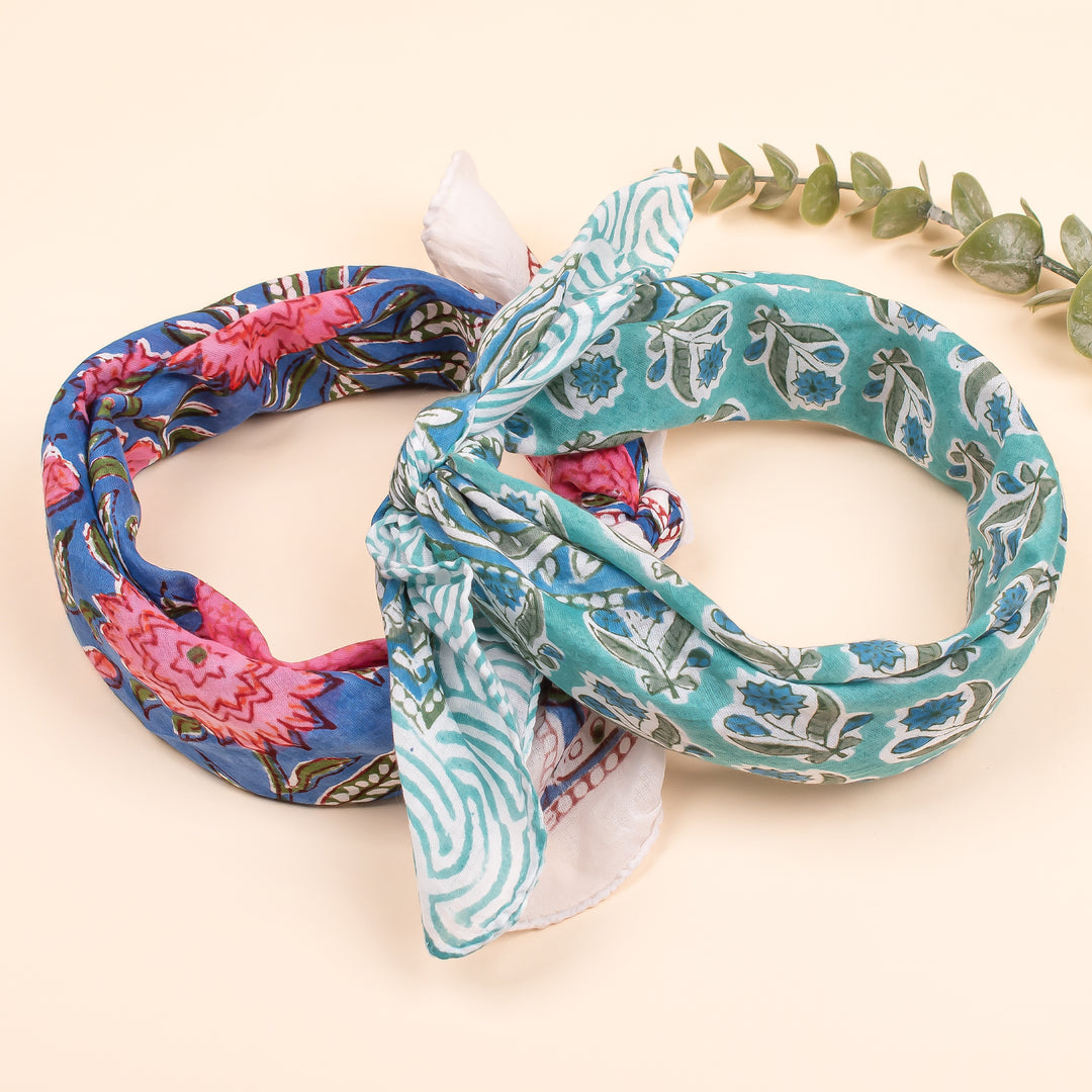 2 Pcs Organic Cotton Bandanas, Head Scarf Bandana, Fashionable Bandana Headband, High Quality Material