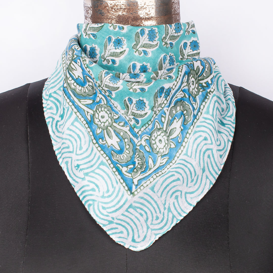 Pure Cotton Bandana, Printed Bandana Scarf for Unisex, Organic & Eco Friendly Cotton Bandanas Headband, Cotton Bandana Scarf