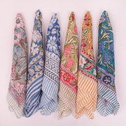 Designer Cotton Bandana – Soft Fabric Multi-Purpose Headwrap, Neck Scarf & Hair Accessory - 6ps
