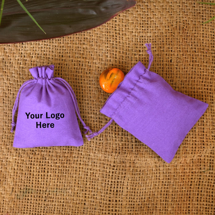 Purple Drawstring Pouches Gift Wedding Party Favor Bags - CraftJaipur