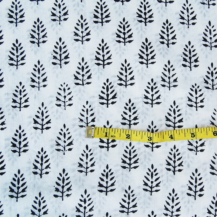 Floral Hand Block Printed Cotton Dressmaking Fabric Material - CraftJaipur