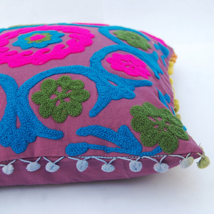 Hand Embroidered Indian Suzani Cushion Cover Decor Pillows