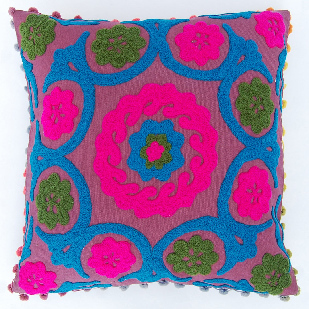 Hand Embroidered Indian Suzani Cushion Cover Decor Pillows