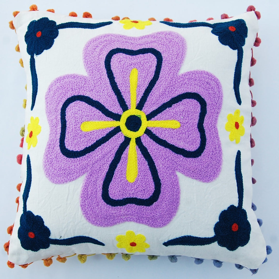 Indian Suzani Cushion Cover Embroidered Square Pillows - CraftJaipur