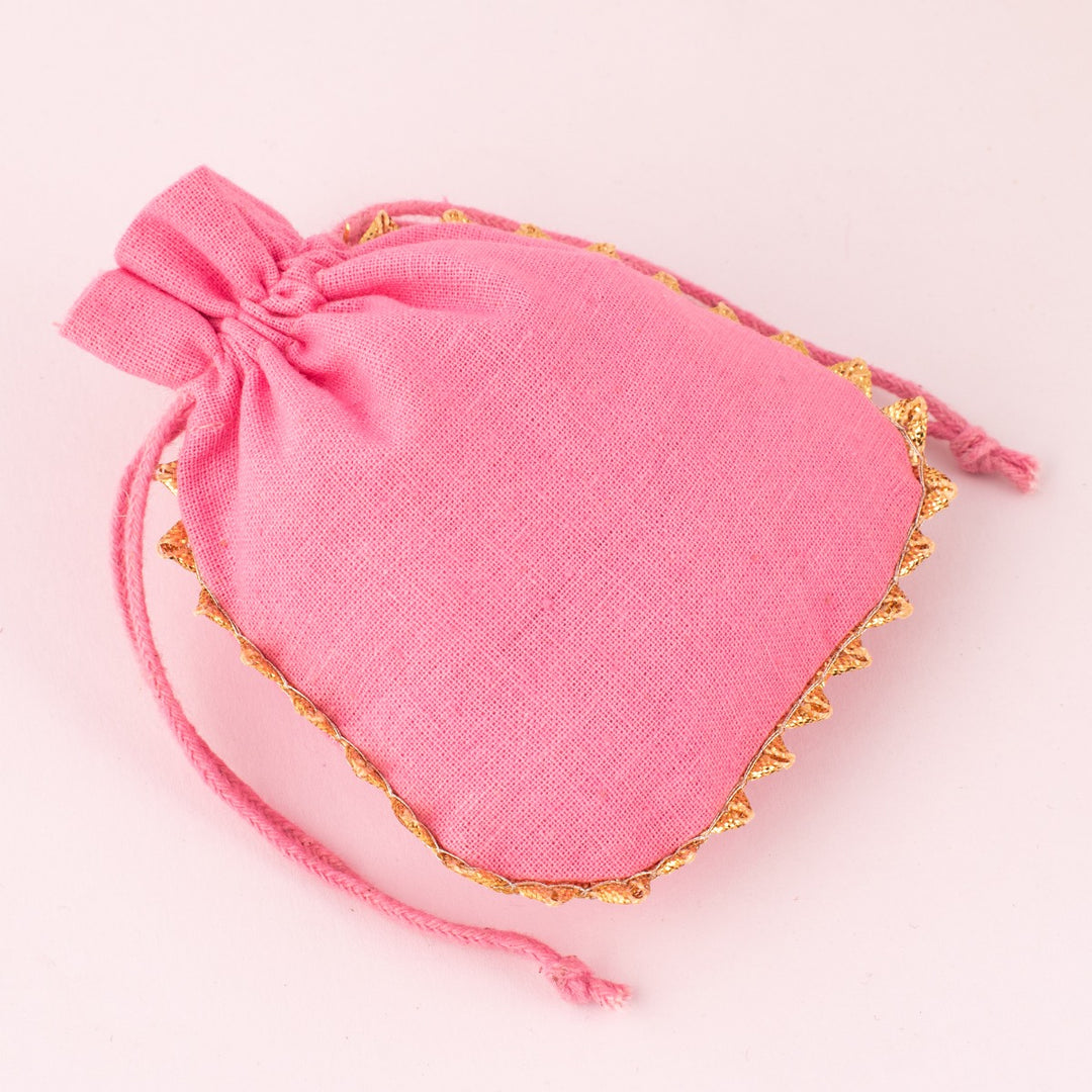 Custom Drawstring Bags Pink Cotton Bags Personalized Logo Name Print Jewelry Packaging Bags Pouches Chic Wedding Favor Bags