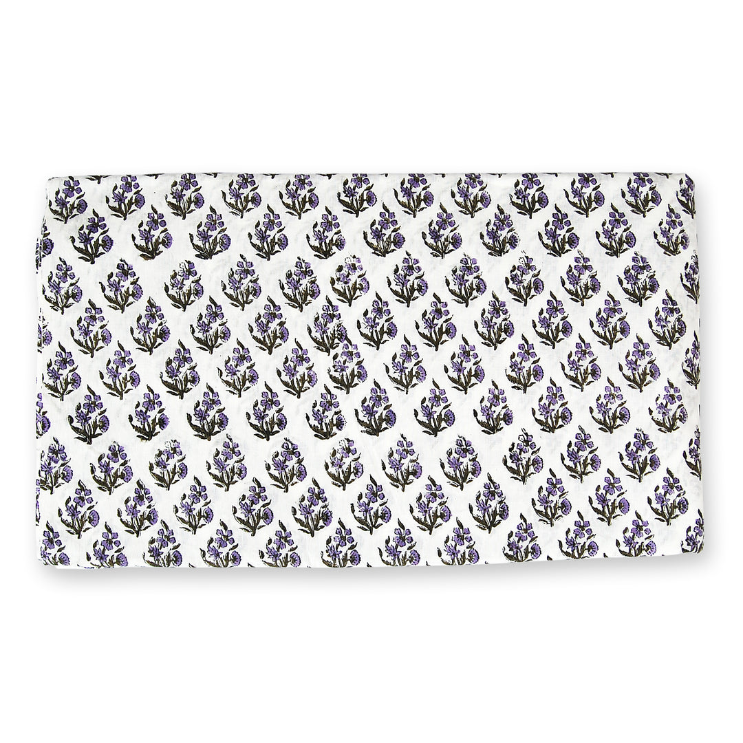 Cotton Hand Block Print Sanganeri Running Floral Fabric Voile