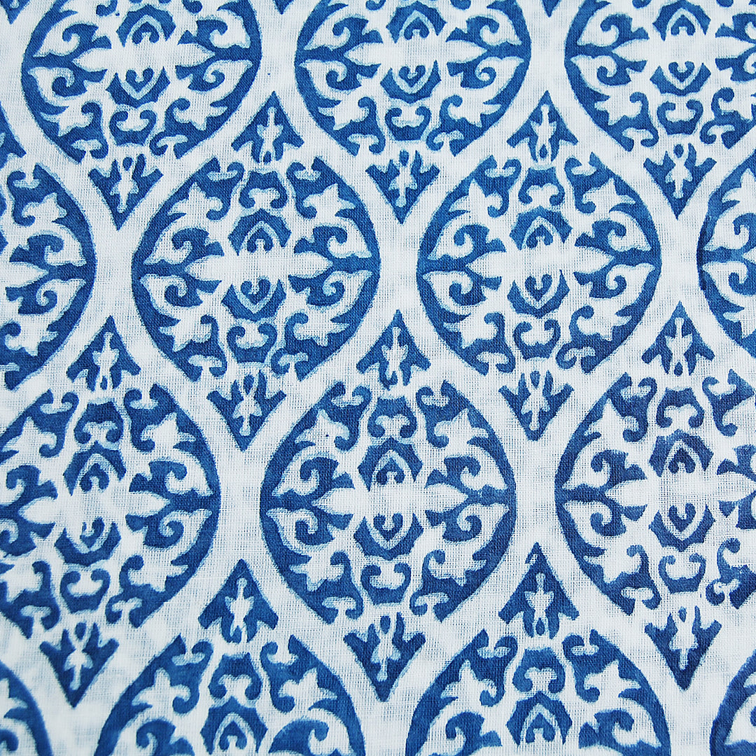 Wooden Block Printed Indian Cotton Voile Clothing Fabric - CraftJaipur