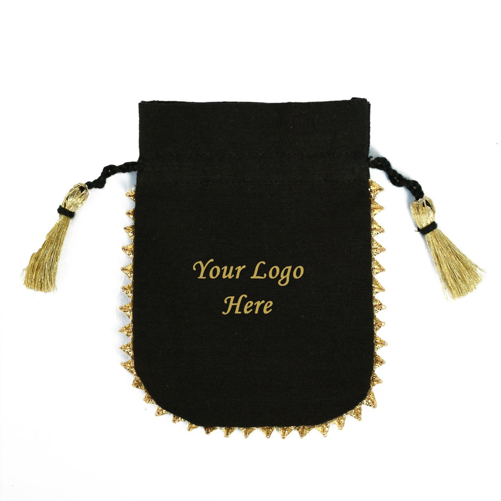 50 gold blink Jewelry Bag Custom Drawstring Bling Cotton Bag Jewelry Pouch  Personalized LOGO Glitter Packaging Bags