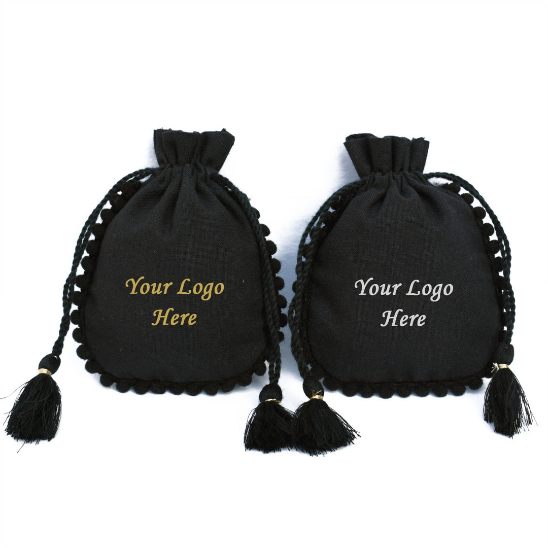 FREE Shipping Jewelry Packaging Small Gift Bags Black Pouches - CraftJaipur