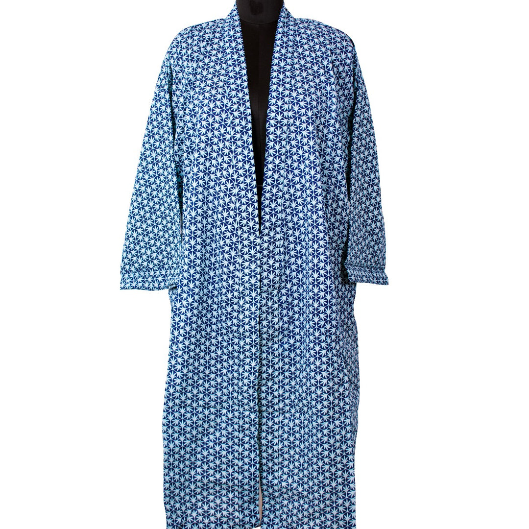 Block Print Cotton Bathrobe for Women, Unisex Bathrobes, 100% Cotton Robes for Women (1 Bath Robe, For Unisex, Worldwide Shipping)