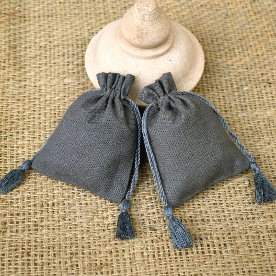 Personalized Logo Small Drawstring Cotton Bags Designer Jewelry Packaging Pouches β CraftJaipur