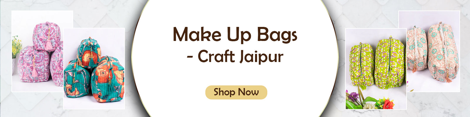 Cotton Makeup Bag | Toiletry & Cosmetic Bag
