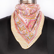 Boho Style Pure Cotton Bandana, Neck Tie for Unisex, Block Printed Handmade Bandanas for Fashion