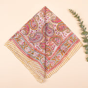 Boho Style Pure Cotton Bandana, Neck Tie for Unisex, Block Printed Handmade Bandanas for Fashion