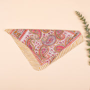 Boho Style Pure Cotton Bandana, Neck Tie for Unisex, Block Printed Handmade Bandanas for Fashion