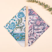 Set of 2 – Fashionable Cotton Bandana Scarf For Festival, Boho Style Head Scarf for Women, Block Printed Bandana Headband