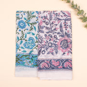 Set of 2 – Fashionable Cotton Bandana Scarf For Festival, Boho Style Head Scarf for Women, Block Printed Bandana Headband