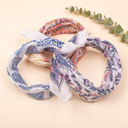 Set of 3 – Fashionable Cotton Bandana Scarf For Festival, Bohemian Head Scarf for Women, Floral Printed Bandana Headband
