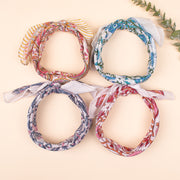 Set of 4 – Bohemian Style Cotton Bandana for Unisex, Bandana Scarfs, Pure Handmade Bandanas Headband Wrap