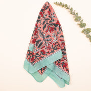 Handmade Floral Printed Cotton Bandanas for Men & Women, Organic Cotton Bandana Accessory, Bandana Scarf for Women