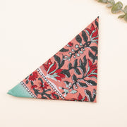 Handmade Floral Printed Cotton Bandanas for Men & Women, Organic Cotton Bandana Accessory, Bandana Scarf for Women