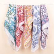 Set of 4 – Bohemian Style Cotton Bandana for Unisex, Bandana Scarfs, Pure Handmade Bandanas Headband Wrap