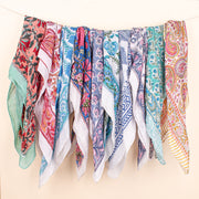 Set of 10 Pure Cotton Bandanas, Soft Cotton Bandanas, Bohemian Bandana Scarf Breathable & Stylish Scarf for Everyday Use