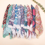 Set of 10 Pure Cotton Bandanas, Soft Cotton Bandanas, Bohemian Bandana Scarf Breathable & Stylish Scarf for Everyday Use