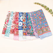 Set of 10 100% Natural Cotton Bandanas, Hand-Printed Design Bandana, Lightweight & Compact Ideal For Travel, Versatile Wear Neck Scarf