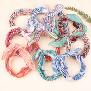 Set of 10 - Eco-Friendly Bandanas, Handcrafted Block Prints Bandana, Block Print Scarf, Multi-use Bandana, Scarf, Wrap or Gift