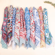 Stylish Set of 10 - Organic Bandanas, Breathable Cotton Bandana, 100% Cotton Scarfs, Neckerchief & Headwrap Bandana