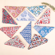 Stylish Set of 10 - Organic Bandanas, Breathable Cotton Bandana, 100% Cotton Scarfs, Neckerchief & Headwrap Bandana