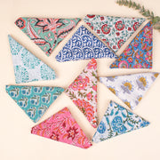 Set of 10 - Handmade Organic Cotton Wrap, Style Paisley Bandana, Hair Or Neck Bandanas, Lightweight Scarf For Women And Men