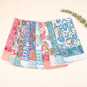 Set of 10 - Handmade Organic Cotton Wrap, Style Paisley Bandana, Hair Or Neck Bandanas, Lightweight Scarf For Women And Men