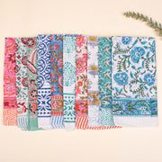 Set of 10 - Handmade Organic Cotton Wrap, Style Paisley Bandana, Hair Or Neck Bandanas, Lightweight Scarf For Women And Men