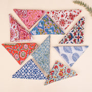 Set of 10 - Colorful Cotton Bandanas, Bohemian Printed Bandana, Styling as Head Wrap & Neck Scarf, Lightweight Unisex Bandana