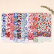 Set of 10 - Colorful Cotton Bandanas, Bohemian Printed Bandana, Styling as Head Wrap & Neck Scarf, Lightweight Unisex Bandana