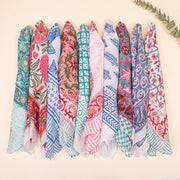 Set of 10 - Cotton Handmade Wrap, Cotton Bandanas, Designer Printed Bandana Scarf For all Seasons, Face Protection Bandana, Outdoor Cotton Scarf