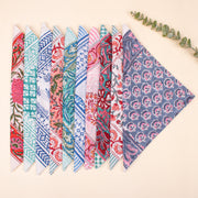 Set of 10 - Cotton Handmade Wrap, Cotton Bandanas, Designer Printed Bandana Scarf For all Seasons, Face Protection Bandana, Outdoor Cotton Scarf