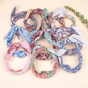 Set of 10 - Vintage Style Boho Neck Scarf, Ethnic Hand Block Printed Bandana, Soft Cotton Bandana, Sustainable Bandana For Men & Women