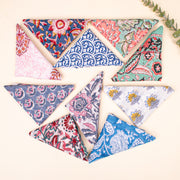 Set of 10 - Vintage Style Boho Neck Scarf, Ethnic Hand Block Printed Bandana, Soft Cotton Bandana, Sustainable Bandana For Men & Women