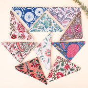 Set of 10 - Vintage Printed Cotton Bandanas, Unisex Neck & Head Wrap, Lightweight Bandana, Eco-Friendly Scarf, Style Cotton Bandana