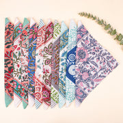 Set of 10 - Vintage Printed Cotton Bandanas, Unisex Neck & Head Wrap, Lightweight Bandana, Eco-Friendly Scarf, Style Cotton Bandana