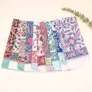 Set of 10 - Vintage Printed Cotton Bandanas, Unisex Neck & Head Wrap, Lightweight Bandana, Eco-Friendly Scarf, Style Cotton Bandana