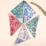 Set of 5 - Lightweight Eco-Friendly Scarf, 100% Pure Organic Cotton Bandana, Unisex Soft Cotton Scarf, Stylish Block Print Neck Or Wrist Tie Accessory