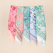 Set of 5 - Hand Block Printed Summer Scarf, Cotton Bandana Scarf, Unisex Wrap For Hair Or Neck, Organic Paisley Cotton Bandana, Handmade Bandana Gift Idea