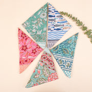 Set of 5 - Hand Block Printed Summer Scarf, Cotton Bandana Scarf, Unisex Wrap For Hair Or Neck, Organic Paisley Cotton Bandana, Handmade Bandana Gift Idea