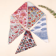 Set of 5 - Cotton Bandana, Head Scarf Bandana, Block Printed Cotton Bandana, Handmade Bandana, Bandanas For Unisex, Head Scarf