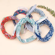 Set of 5 - Unisex Head Wrap, Eco-Friendly Boho Neck Or Head Tie, 100% Cotton Unisex Bandanas, Bandana Head Wrap, Cotton Bandana