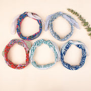 Set of 5 - Unisex Head Wrap, Eco-Friendly Boho Neck Or Head Tie, 100% Cotton Unisex Bandanas, Bandana Head Wrap, Cotton Bandana